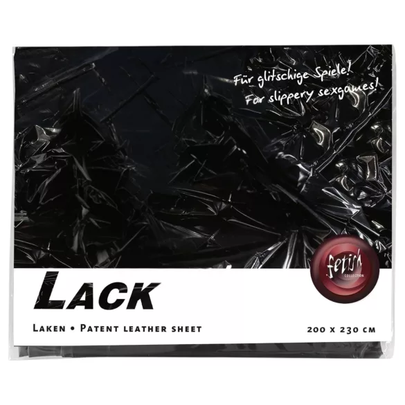 Fetish - lakk lepedő - 200 × 230 cm (fekete)