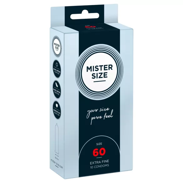 Mister Size vékony óvszer - 60 mm (10 db)