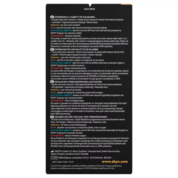 SKYN Selection+ - latexmentes óvszer válogatás (10 db)