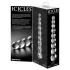 Icicles No. 2 - gömbös üveg dildó (átlátszó)