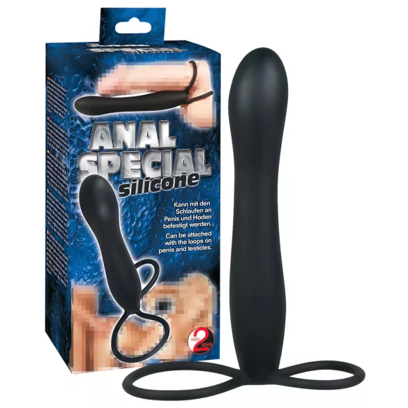 You2Toys - Special anál dildó és péniszgyűrű - fekete