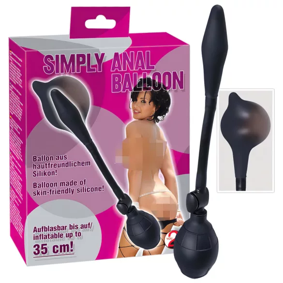 You2Toys - pumpálható anál dildó (fekete)