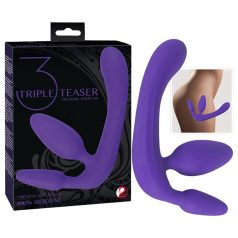 Tripla, felcsatolható dildó tartópánt nélkül (lila) Tripla, felcsatolható dildó tartópánt nélkül (lila)