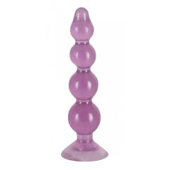 anal beads - tapadókorongos análbot (lila)