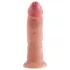 King Cock 9 - tapadókorongos élethű dildó (23 cm, natúr)