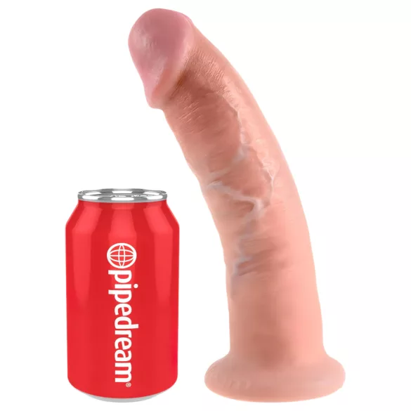 King Cock 9 - tapadókorongos élethű dildó (23 cm, natúr)