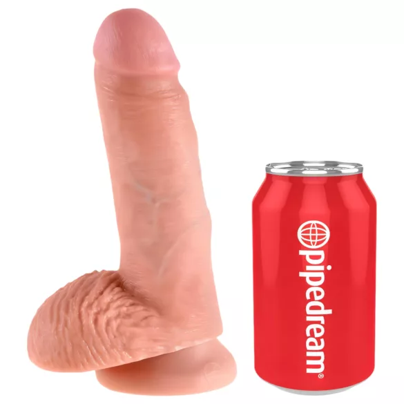 King Cock 7 herés dildó (18 cm, testszínű)
