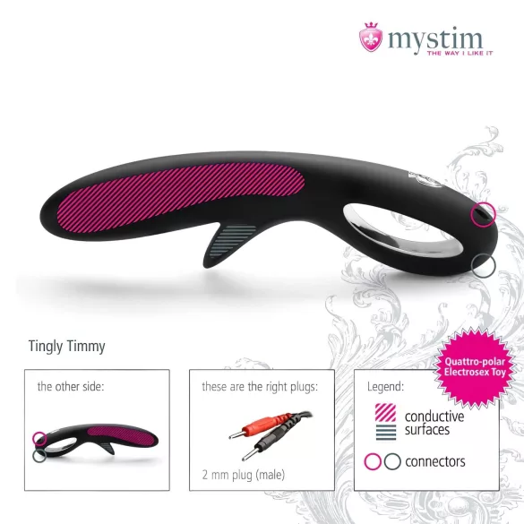 mystim Tingly Timmy - szilikon elektro dildó