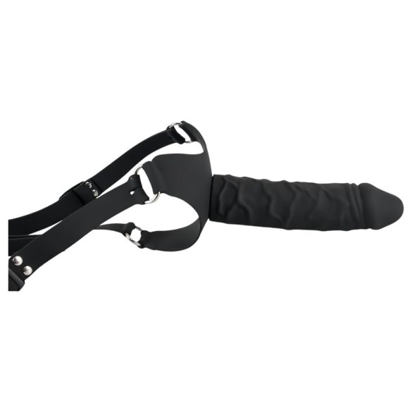 You2Toys - Silicone Strap-On - felcsatolható dildó (fekete)