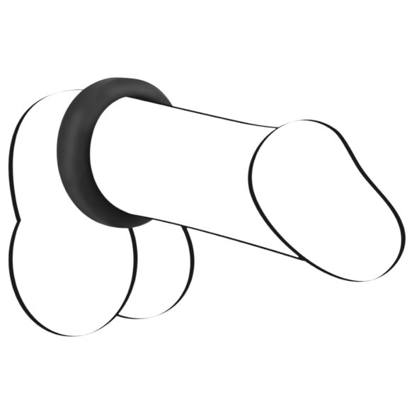 Black Velvets - vastagfalú péniszgyűrű (3,8cm) - fekete