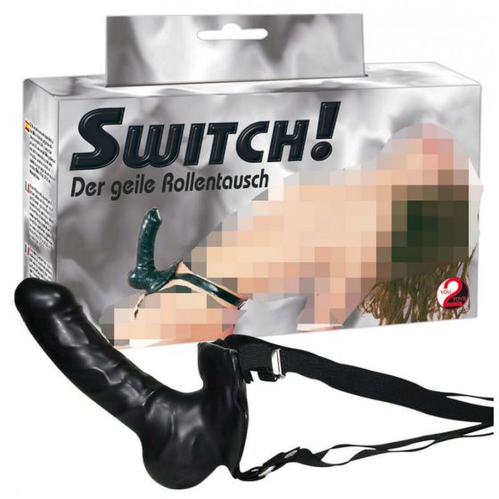 Switch - felcsatolható dildó (fekete)