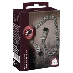 Fetish - láncos, állítható mellbimbó csipesz