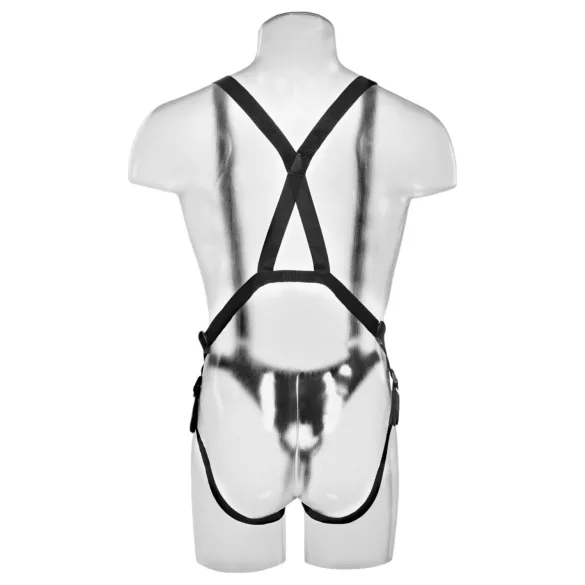 King Cock Strap-on 11 - üreges felcsatolható dildó hámmal (28 cm)