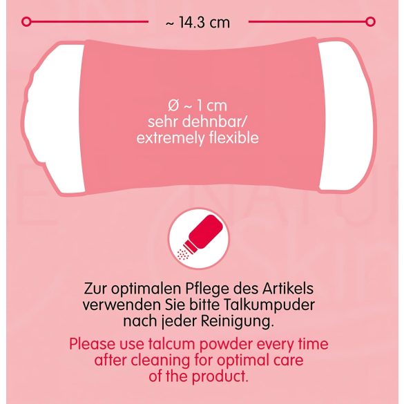 Nature Skin - punci és popsi maszturbátor (natúr-fekete)