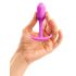b-vibe Snug Plug 1 - anál plug belső súllyal (55g) - pink