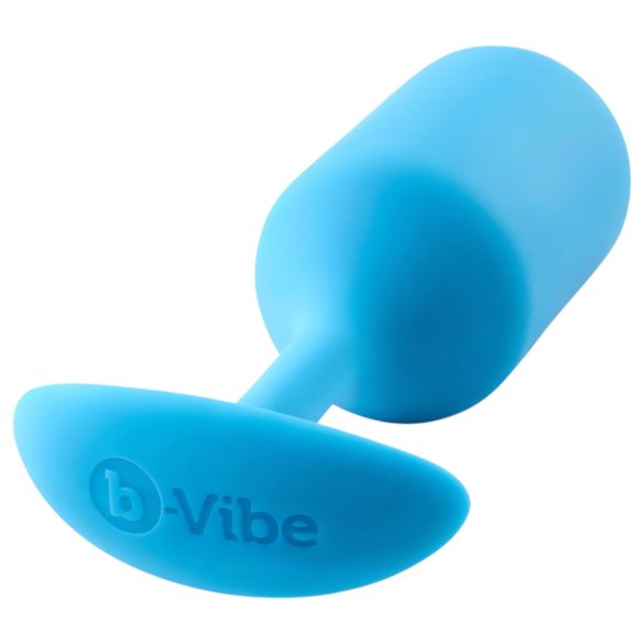 b-vibe Snug Plug 3 - dupla golyós butt plug (180g) - kék