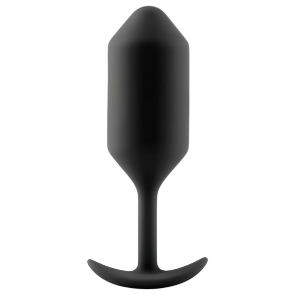 b-vibe Snug Plug 3 - dupla golyós butt plug (180g) - fekete