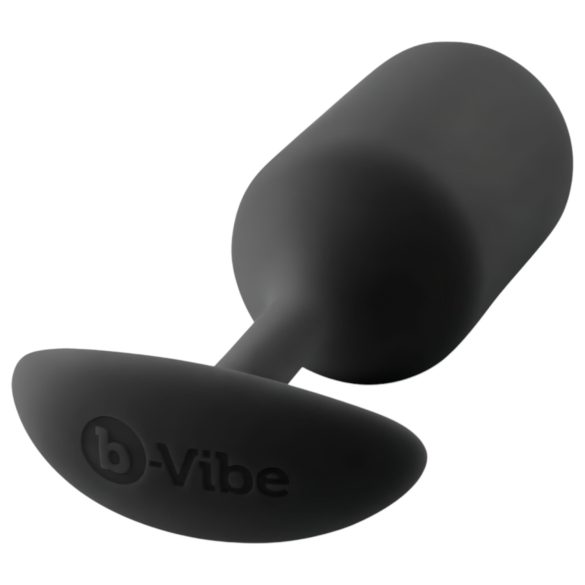 b-vibe Snug Plug 3 - dupla golyós butt plug (180g) - fekete