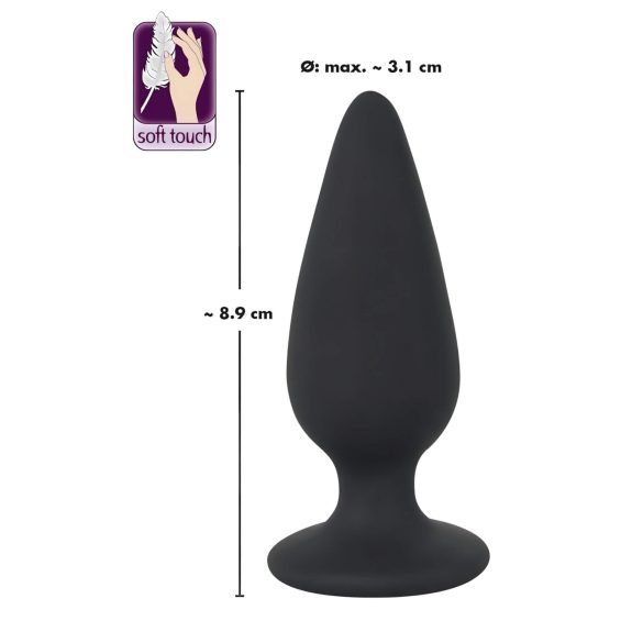Black Velvets Heavy - 75g-os anál plug (fekete)