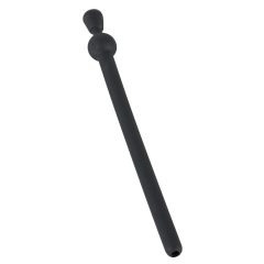 DILATOR - üreges szilikon húgycső dildó - fekete (7mm)