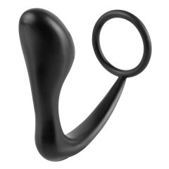   analfantasy ass-gasm plug - análujj dildó péniszgyűrűvel (fekete)