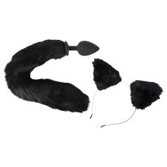 Bad Kitty - cicás anál plug szett - (fekete) Bad Kitty - cicás anál plug szett - (fekete)