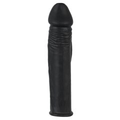   You2Toys - Silicone - hosszabbító péniszköpeny (fekete) - 20cm
