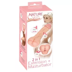   Nature Skin - 2in1 műpopsi maszturbátor és péniszköpeny (testszínű)