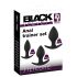 Black Velvets - szilikon anál plug szett (3 részes) - fekete
