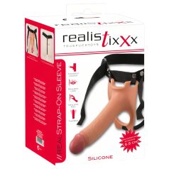 Realistixxx Strap-on - felcsatolható, üreges dildó (natúr)   Realistixxx Strap-on - felcsatolható, üreges dildó (natúr)