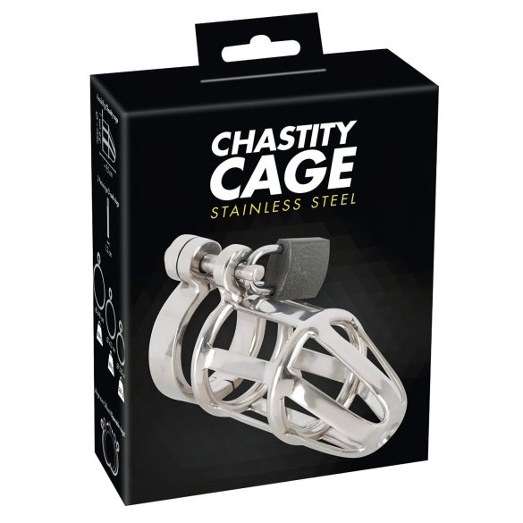 You2Toys - Chastity Cage - fém pénisz ketrec, lakattal