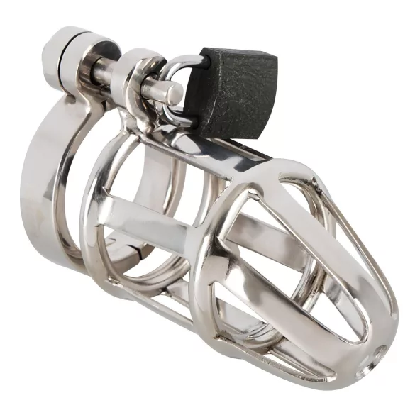 You2Toys Chastity Cage - fém péniszketrec lakattal, férfi erényöv