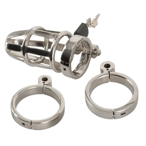 You2Toys - Chastity Cage - fém pénisz ketrec, lakattal