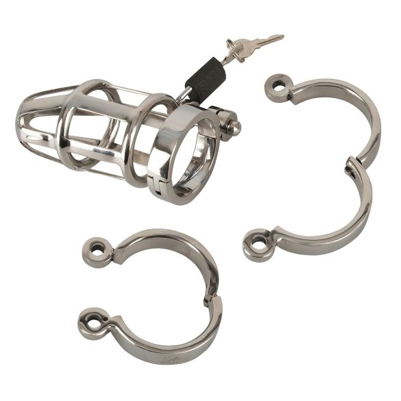 You2Toys - Chastity Cage - fém pénisz ketrec, lakattal