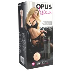 mystim OPUS Mica - élethű műpunci maszturbátor (natúr-fekete)   mystim OPUS Mica - élethű műpunci maszturbátor (natúr-fekete)