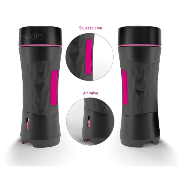 mystim OPUS Mica - élethű művagina maszturbátor (natúr-fekete)