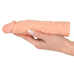   Nature Skin - hosszabbító, vastagító péniszköpeny (19,5cm)