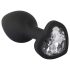 You2Toys Anal Plug - fehér köves anál plug (fekete)