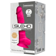Silexd 7 - tapadókorongos, herés dildó - 17,5cm (pink) Silexd 7 - tapadókorongos, herés dildó - 17,5cm (pink)