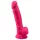 Silexd 7 - tapadókorongos, herés dildó - 17,5 cm (pink)