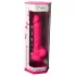 Silexd 7 - tapadókorongos, herés dildó - 17,5 cm (pink)