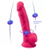 Silexd 7 - tapadókorongos, herés dildó - 17,5 cm (pink)