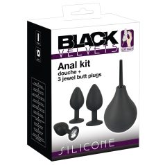 Black Velvets - anál plug szett (4 részes) - fekete Black Velvets - anál plug szett (4 részes) - fekete