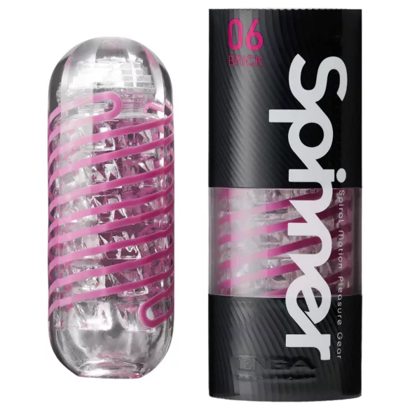 TENGA Spinner Brick - maszturbátor (átlátszó)