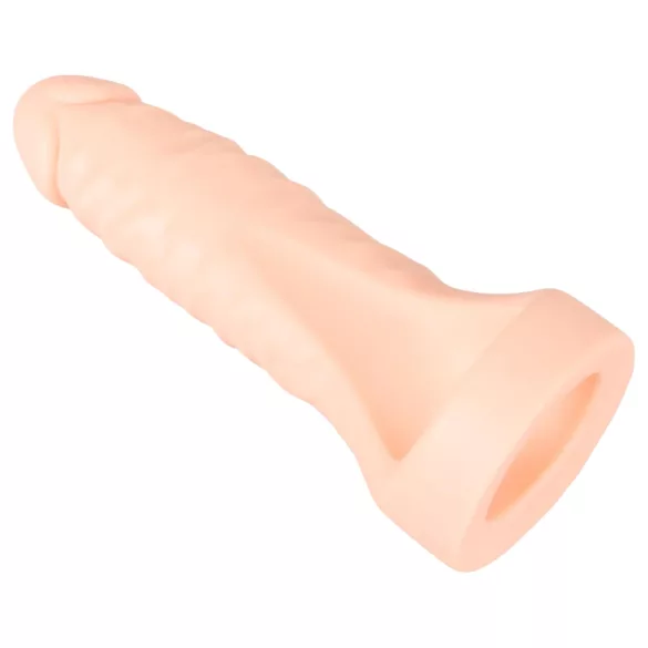 realistixxx Double F - élethű dildó péniszgyűrűvel (natúr)