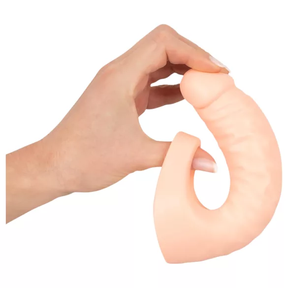 realistixxx Double F - élethű dildó péniszgyűrűvel (natúr)