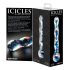 Icicles No. 08 - hullámos, kétvégű, üveg dildó (átlátszó-kék)