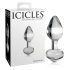 Icicles No. 44 - kúpos, üveg anál plug (átlátszó)