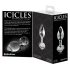 Icicles No. 44 - kúpos, üveg anál plug (átlátszó)