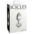 Icicles No. 44 - kúpos, üveg anál plug (átlátszó)